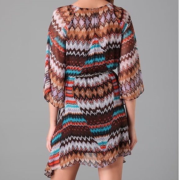 Dolce Vita Haleigh Belted 100% Silk Dress XS Boho Resort - Picture 2 of 4